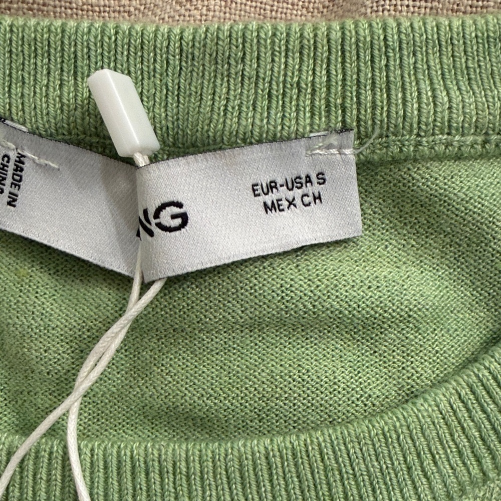 Mango Aqua Green Fine-knit Crew-Neck Sweater/NWT/S - Picture 11 of 16
